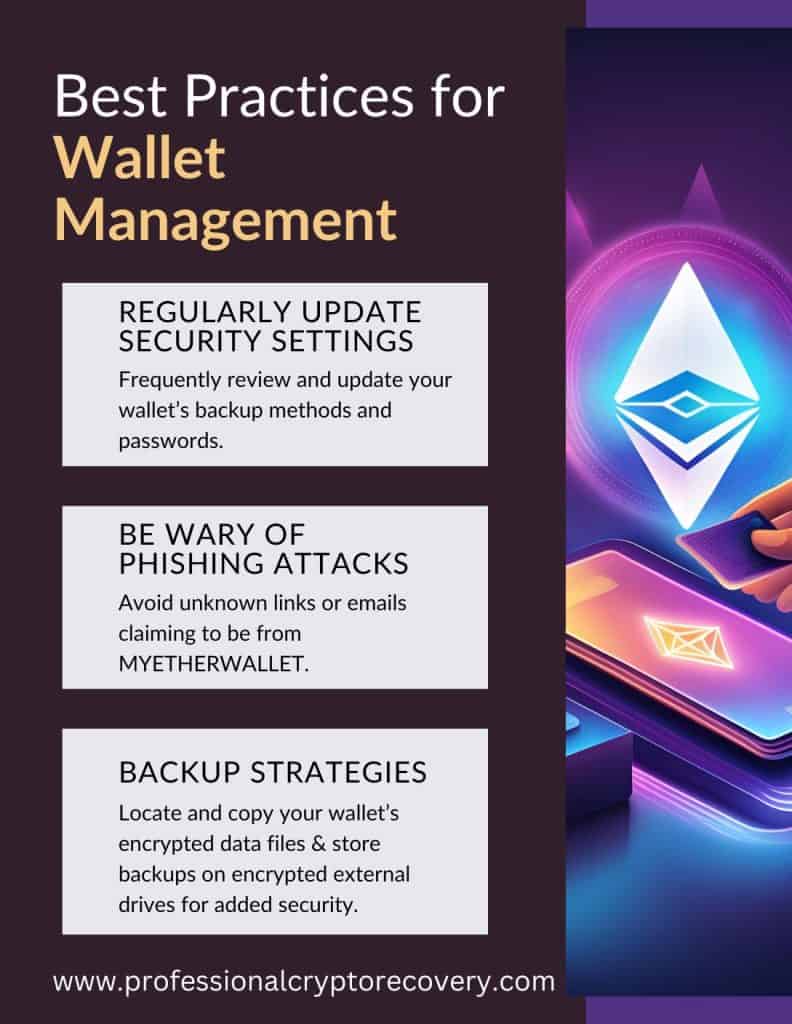 Best Practicies for Wallet Management in MyEtherWallet